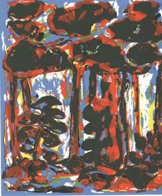 PFF146J-David Driskell, The Denial, Serigraph, 2008. Abstract composition referencing landscape (Doorway Portfolio).