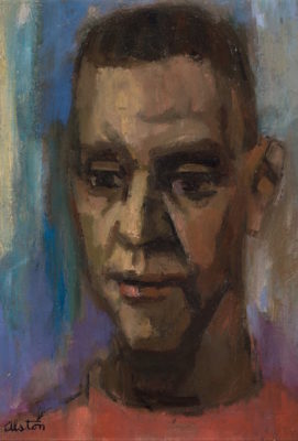 Charles Henry Alston, Portrait of a Young Man, Oil on board, c. 1950