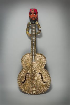 PFF205-Gregory Warmack, Guitar. Guitar and found object sculpture