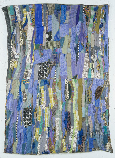 Marita Dingus, Blue Quilt, 2002, fabric quilt.