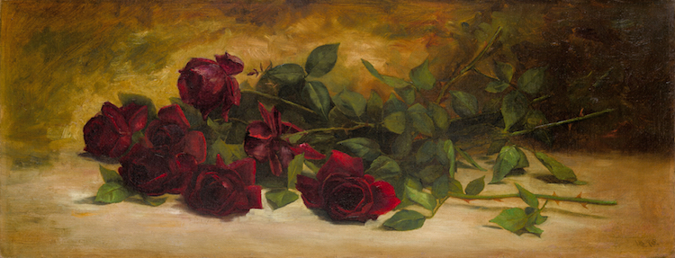 Charles Ethan Porter, Still Life with Roses, Oil on canvas.