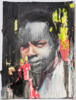 Charles E. Williams, I See Him in Me #9, Mixed media on paper.