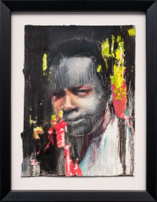 Charles E. Williams, I See Him in Me #9, Mixed media on paper, 2017.