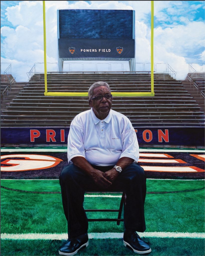 Mario Moore, Powers Field (Hank Towns), Oil on canvas, 2019