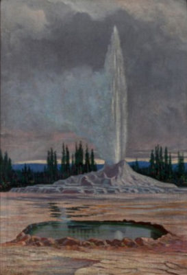 Castle Geyser, Yellowstone National Park painting by Grafton Tyler Brown